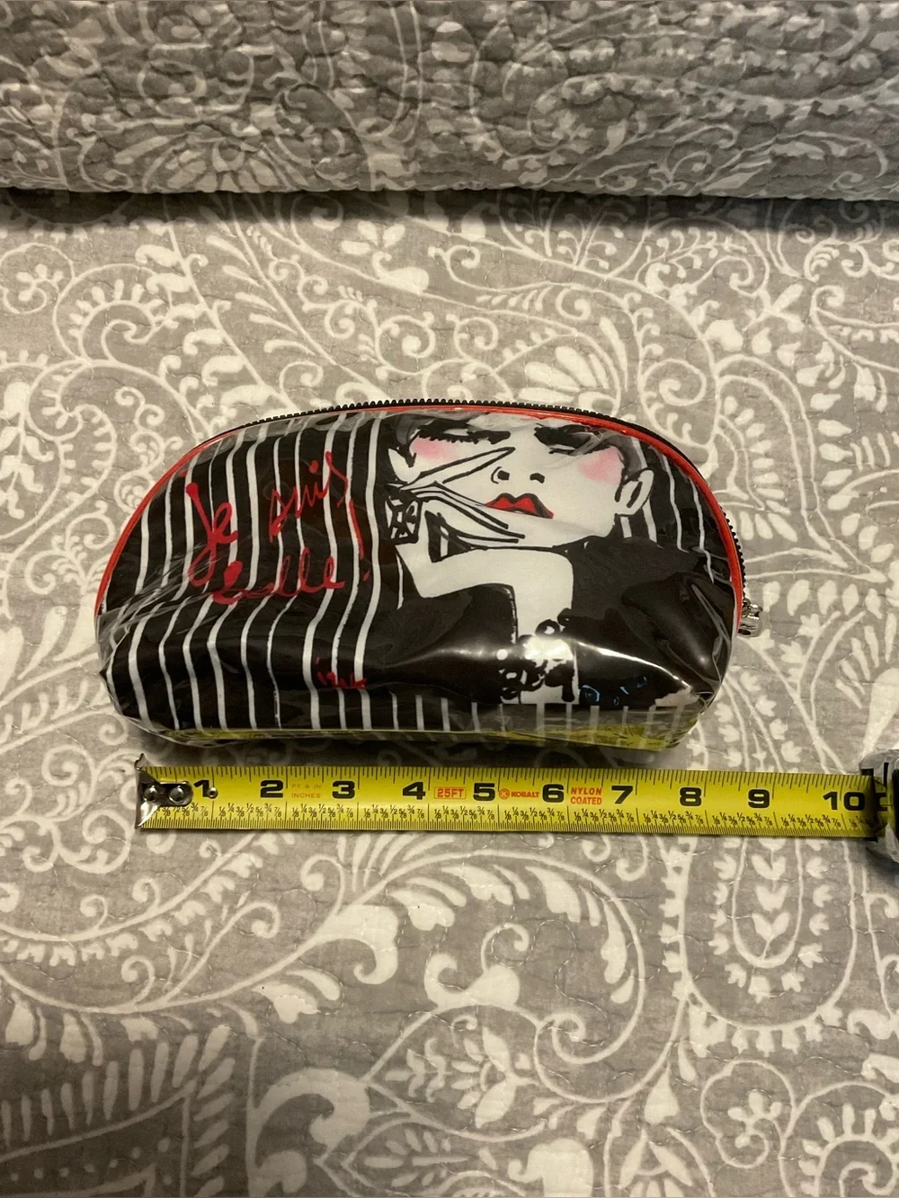 Izak Zenou Plastic Coated Zippered Bag - “Je Suis Belle” / I am Beautiful